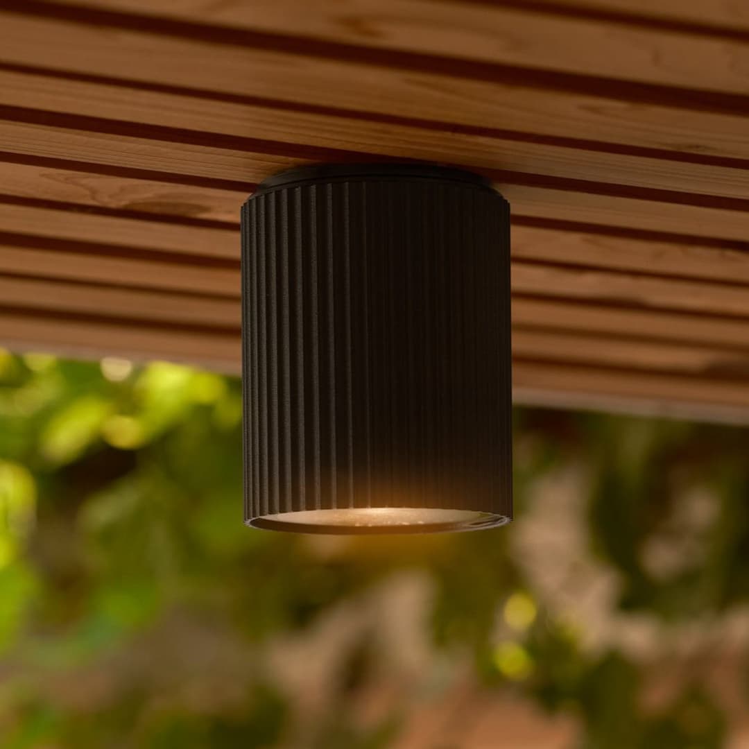 Kyklop Ripple Außendeckenleuchte, Schwarz - Nordlux - Terrasse - Modern - Aluminium - Einflammig