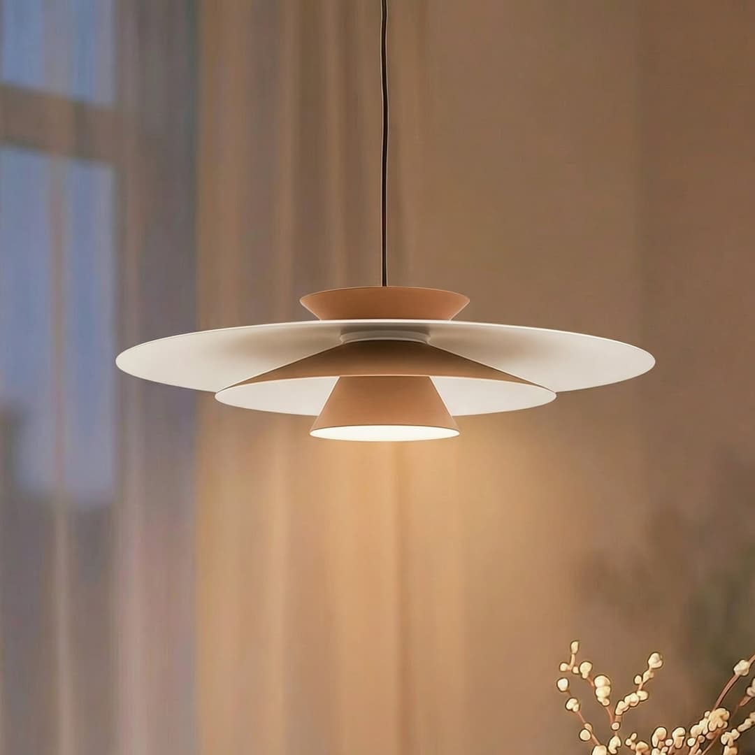 Livie LED Pendelleuchte Khaki/Weiß - Lucande - Esszimmer - Modern - Aluminium - Einflammig