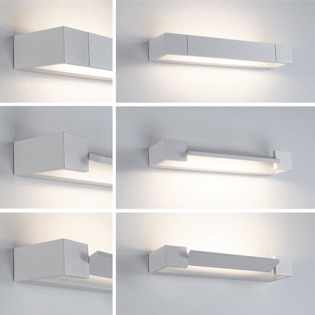 LED-Wandleuchte Lucille weiß 40cm 3-step-dim IP44 - Paulmann - Badezimmer - Modern - Metall - Eckig