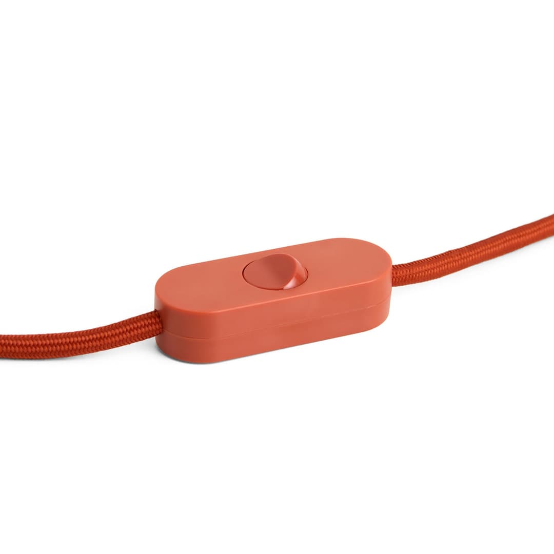 COMMON E27-Lampenfassung, rostrot, Stecker, 2,4 m - HAY - Wohnzimmer - Kunststoff - Einflammig