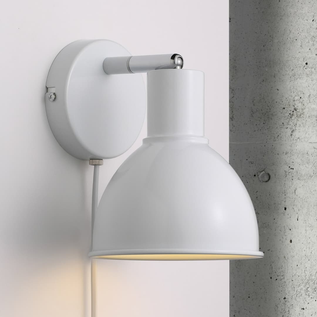 Pop Wandleuchte White - Nordlux Pop Wall - Wohnzimmer - Skandinavisch - Metall - Einflammig