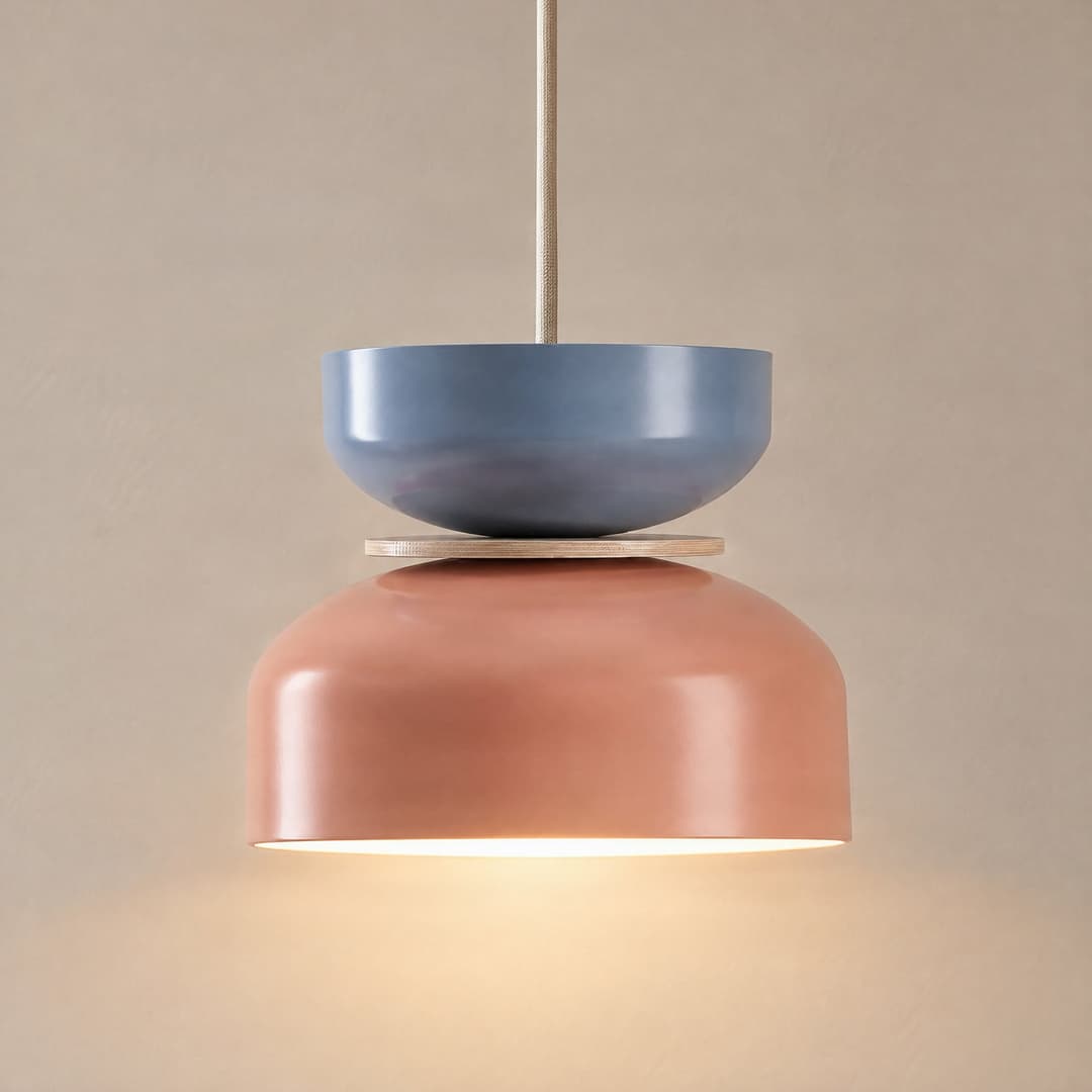 Tula Hängeleuchte, koralle/blau, Metall - ALDEX - Esszimmer - Modern - Einflammig