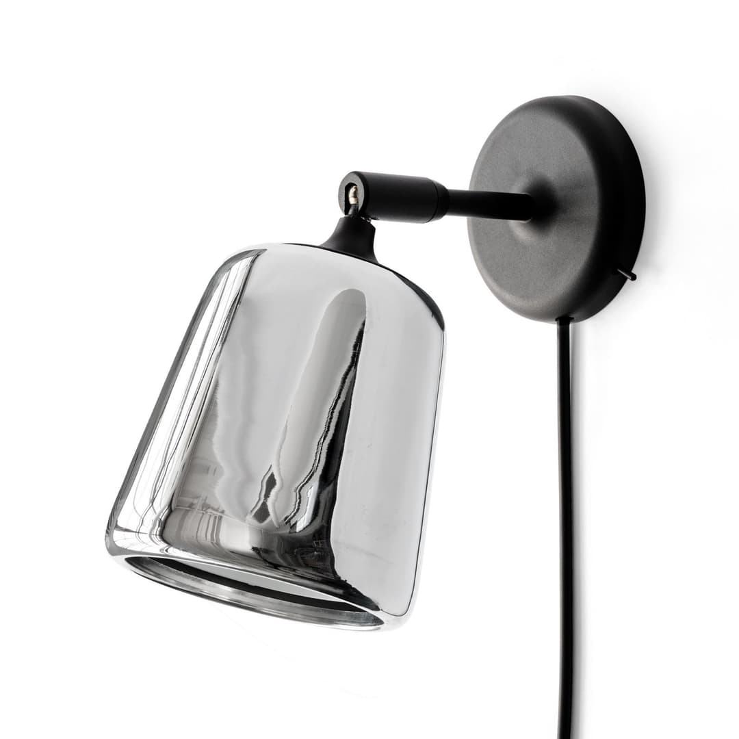 Material Wandleuchte Stainless Steel - New Works Material New Edition - Wohnzimmer - Design - Metall - Rund