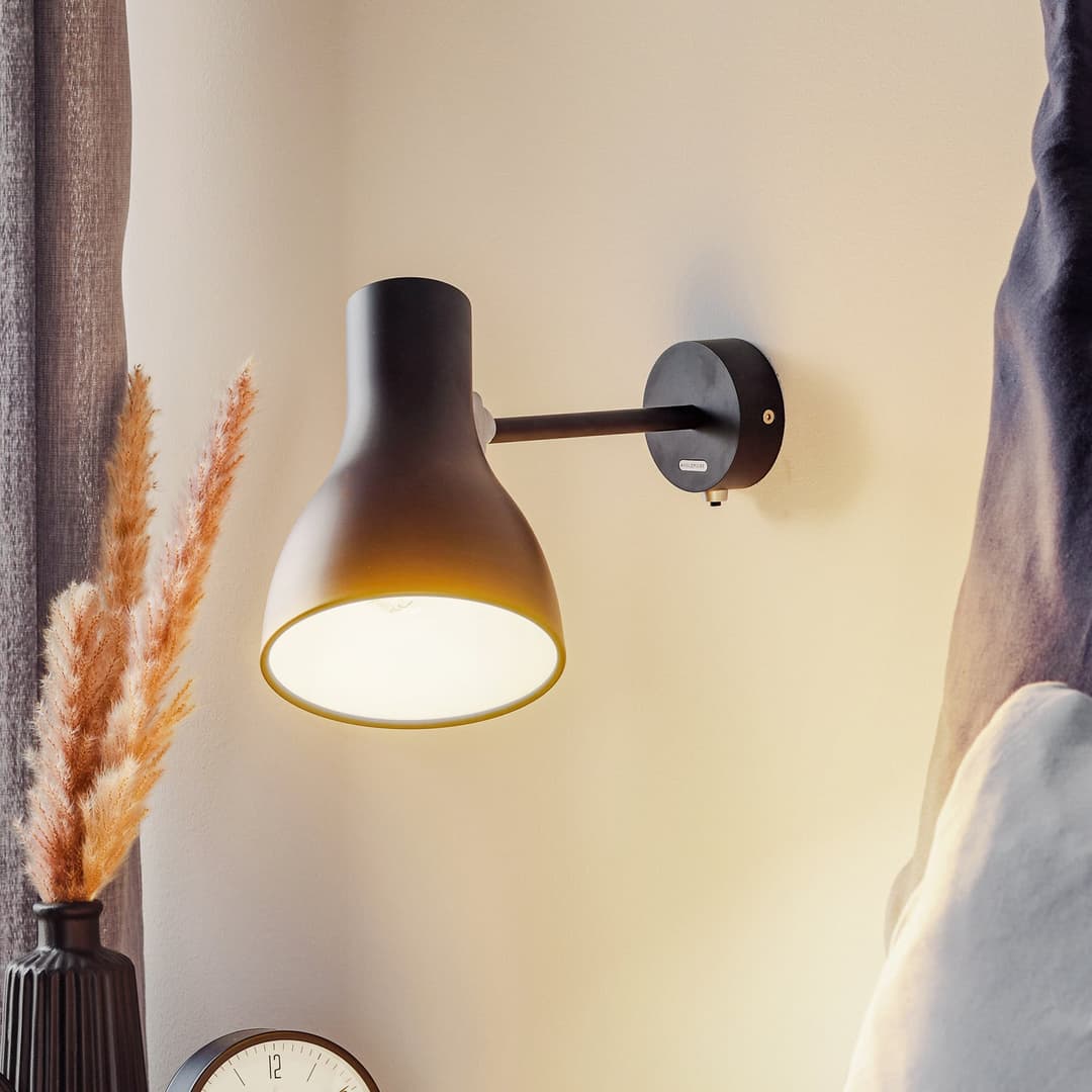 Type 75 Wandleuchte Jet Black - Anglepoise - Wohnzimmer - Design - Metall - Einflammig