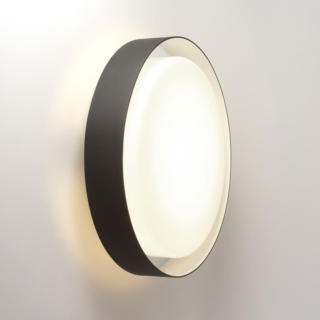 Plaff-On Wandleuchte/Deckenleuchte Ø50 IP54 Black -Marset Plaff-on! - Design - Metall - Rund