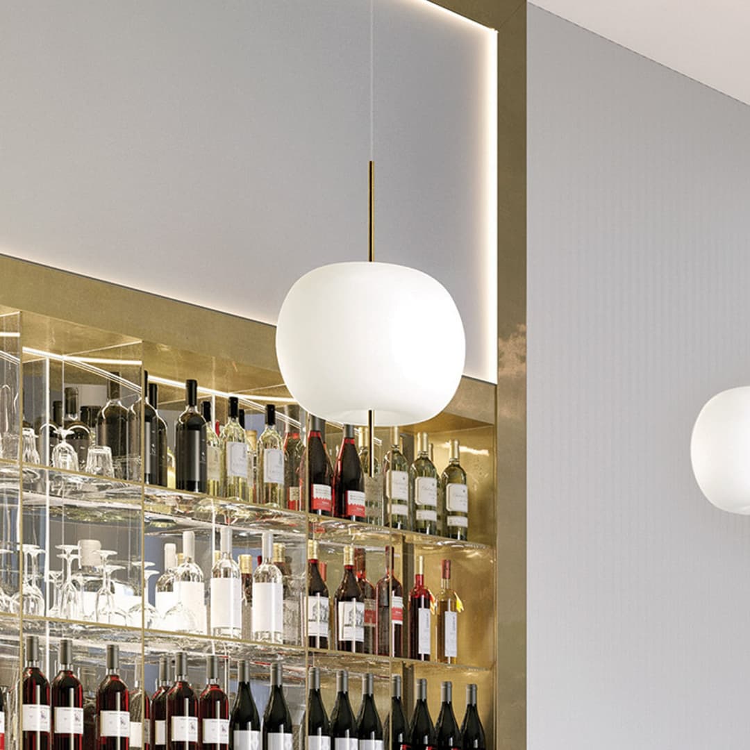 Kushi 16 Pendelleuchte Brass - KDLN - Wohnzimmer - Design - Glas - Kugel