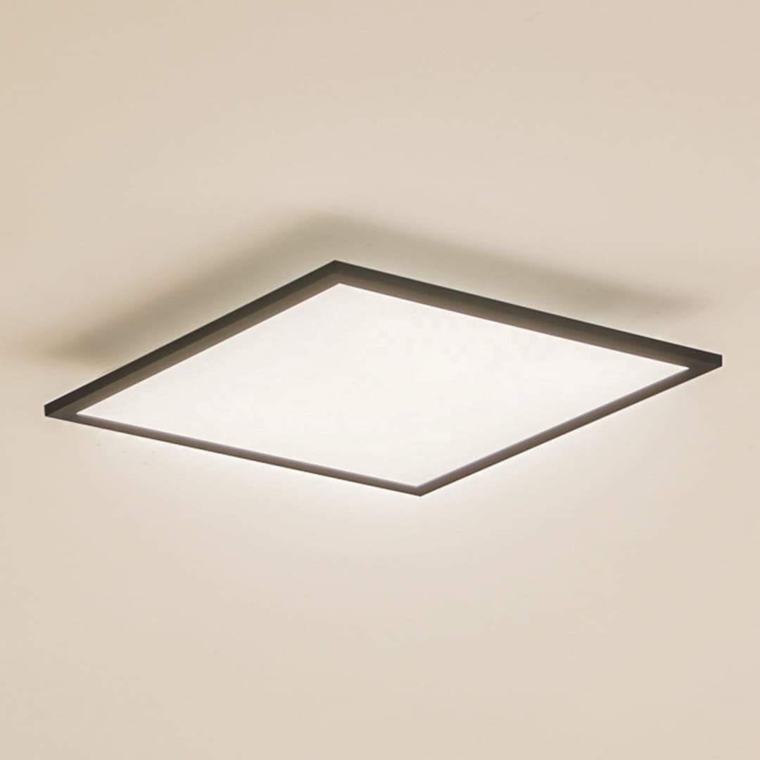 Enhife LED Deckenleuchte 39,5 cm Schwarz - Lindby - Arbeitszimmer / Büro - Modern - Aluminium - Eckig