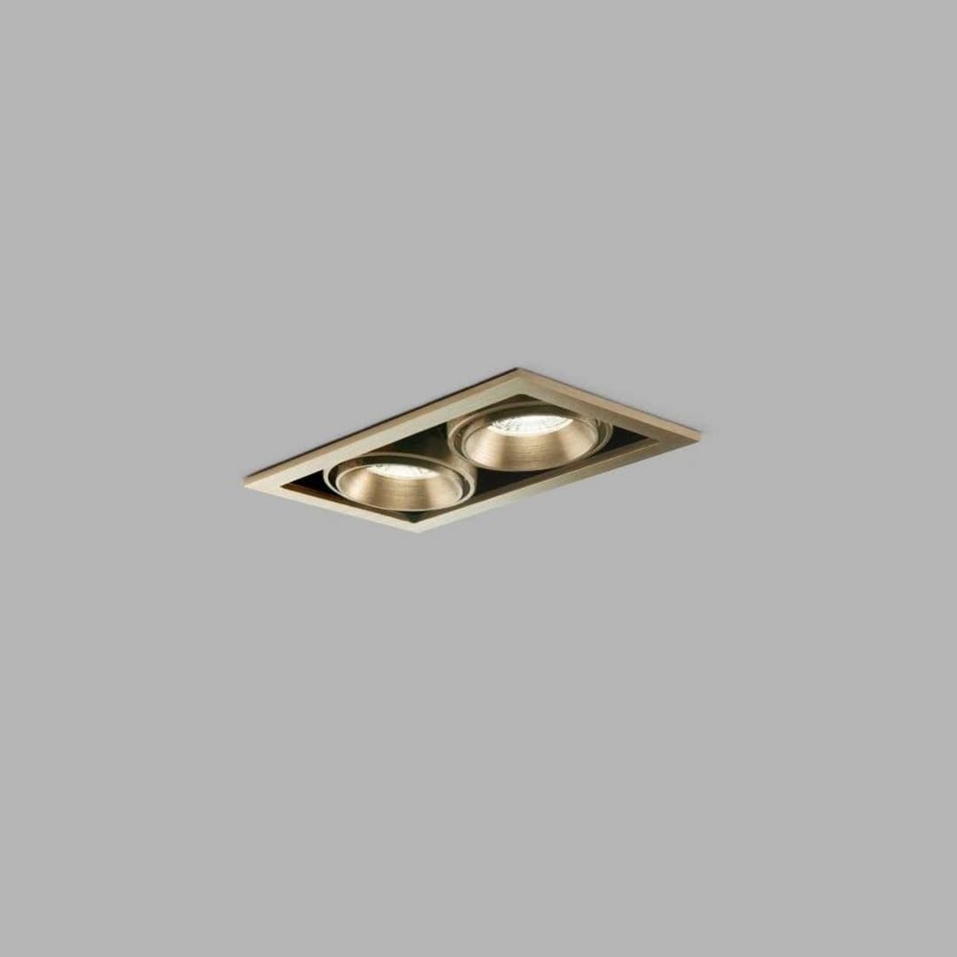 Ghost 2 Einbauspots 2x6W 2700/3000K Brass - LIGHT-POINT - Wohnzimmer - Metall