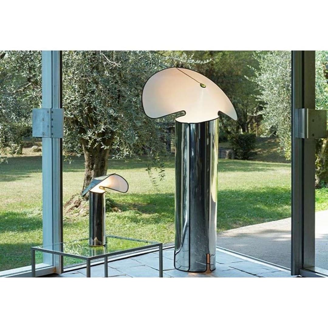 Chiara Tischleuchte Aluminium/Anthracite - Flos - Wohnzimmer - Metall