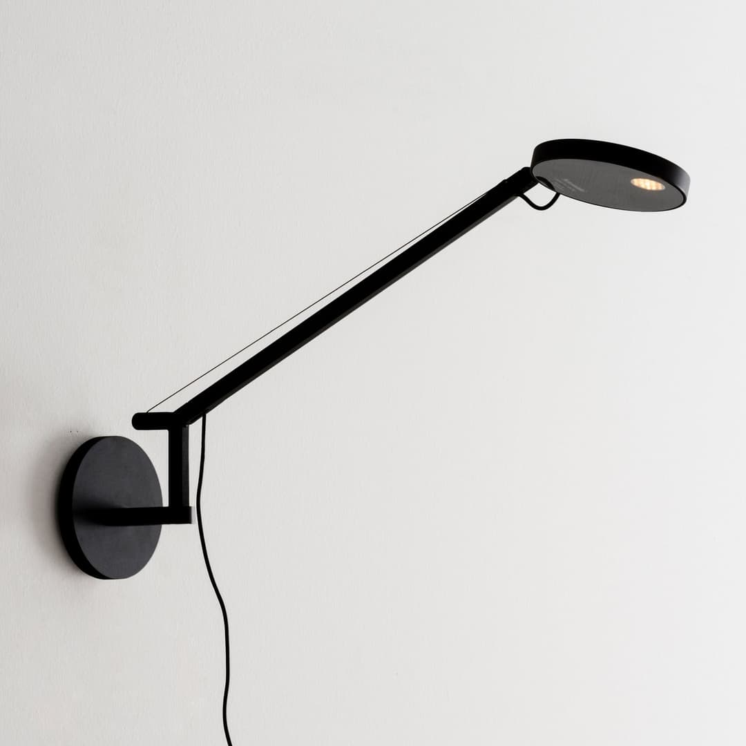Demetra Micro LED-Wandleuchte, 2.700 K, schwarz - Artemide - Arbeitszimmer / Büro - Design - Metall - Einflammig