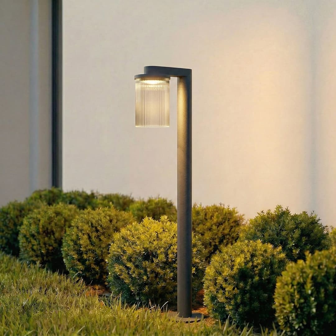Beelia LED-Wegeleuchte, IP65, Glas, Aluminium, anthrazit, 90 cm - Lucande - Terrasse - Modern - Einflammig