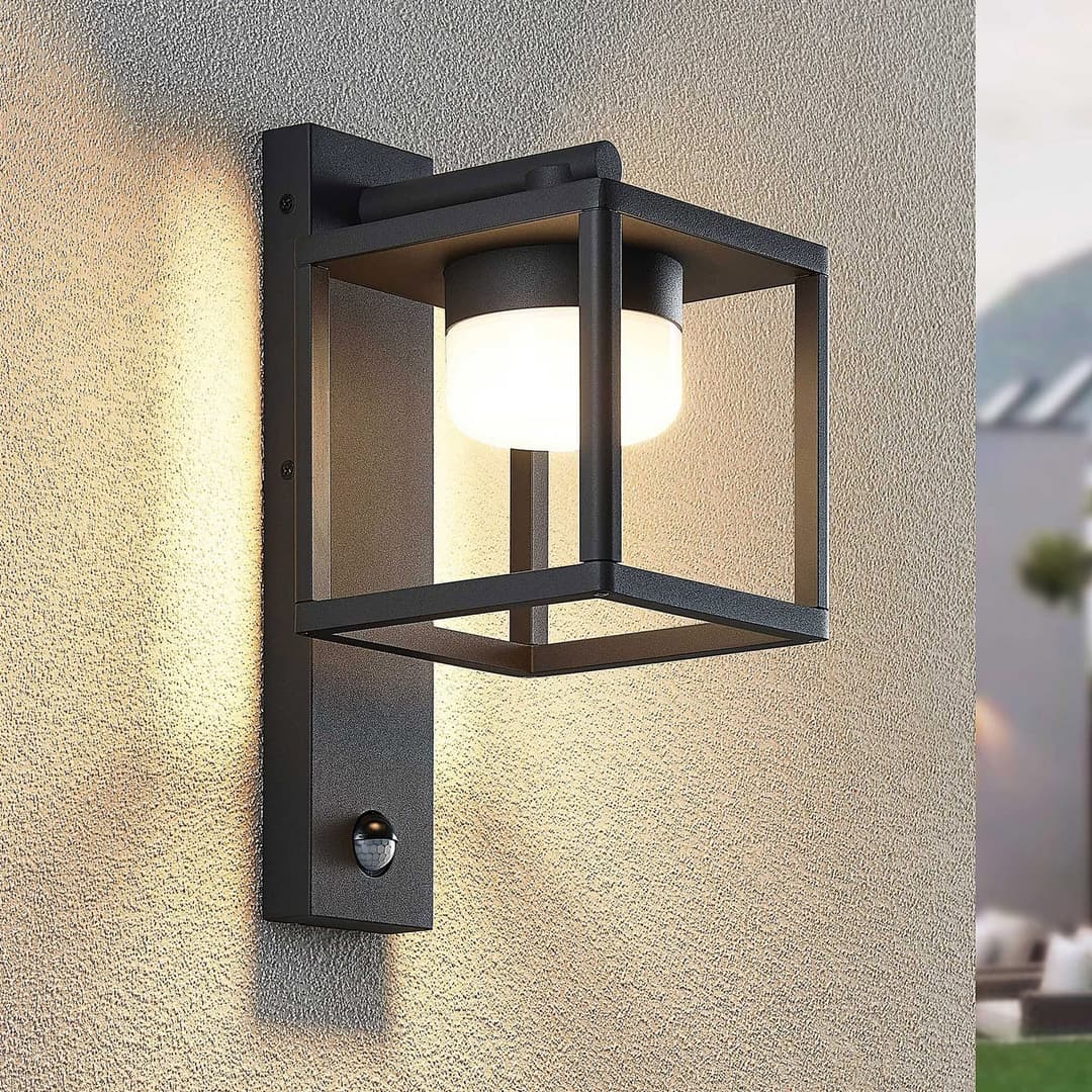 Timio Down Außenwandleuchte Dark Grey - Lucande - Balkon - Modern - Aluminium - Einflammig