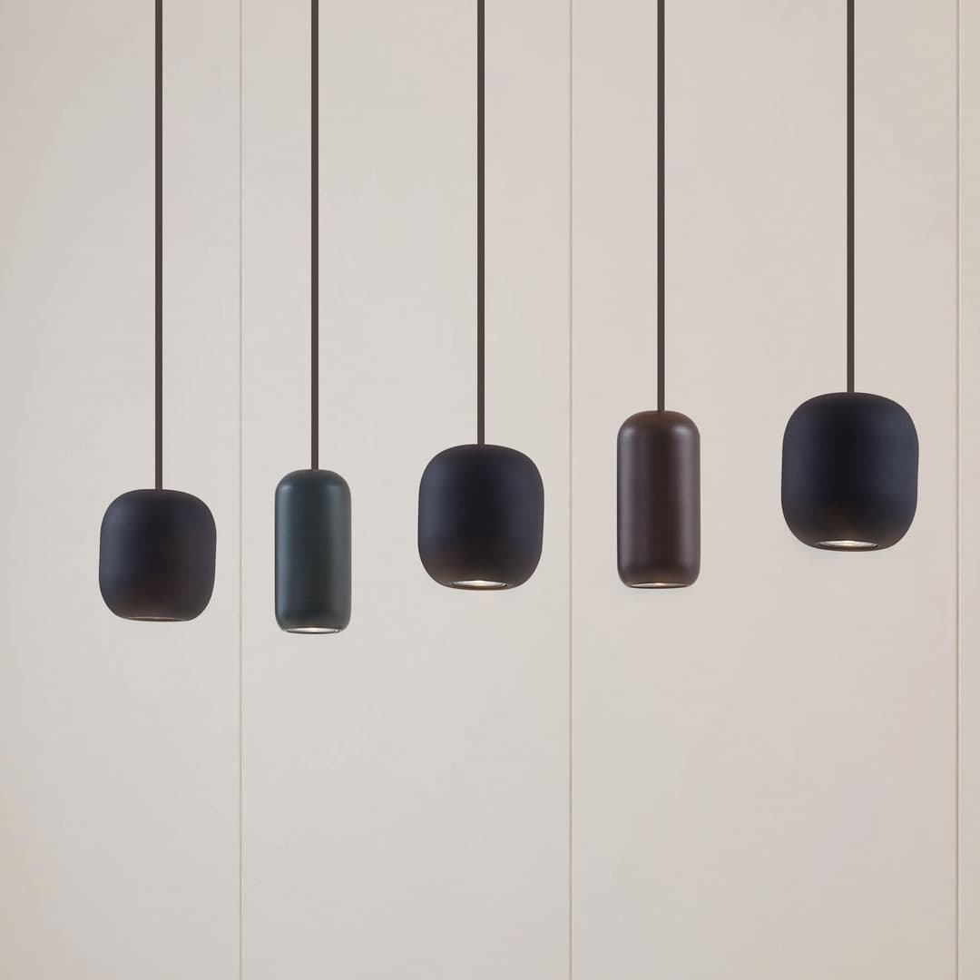 Narion 5 Pendelleuchte Schwarz - Lucande - Esszimmer - Modern - Metall - Mehrflammig