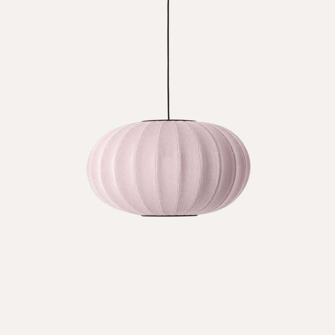 Knit-Wit 57 Oval Pendelleuchte Light Rosa - Made By Hand - Schlafzimmer - Aluminium