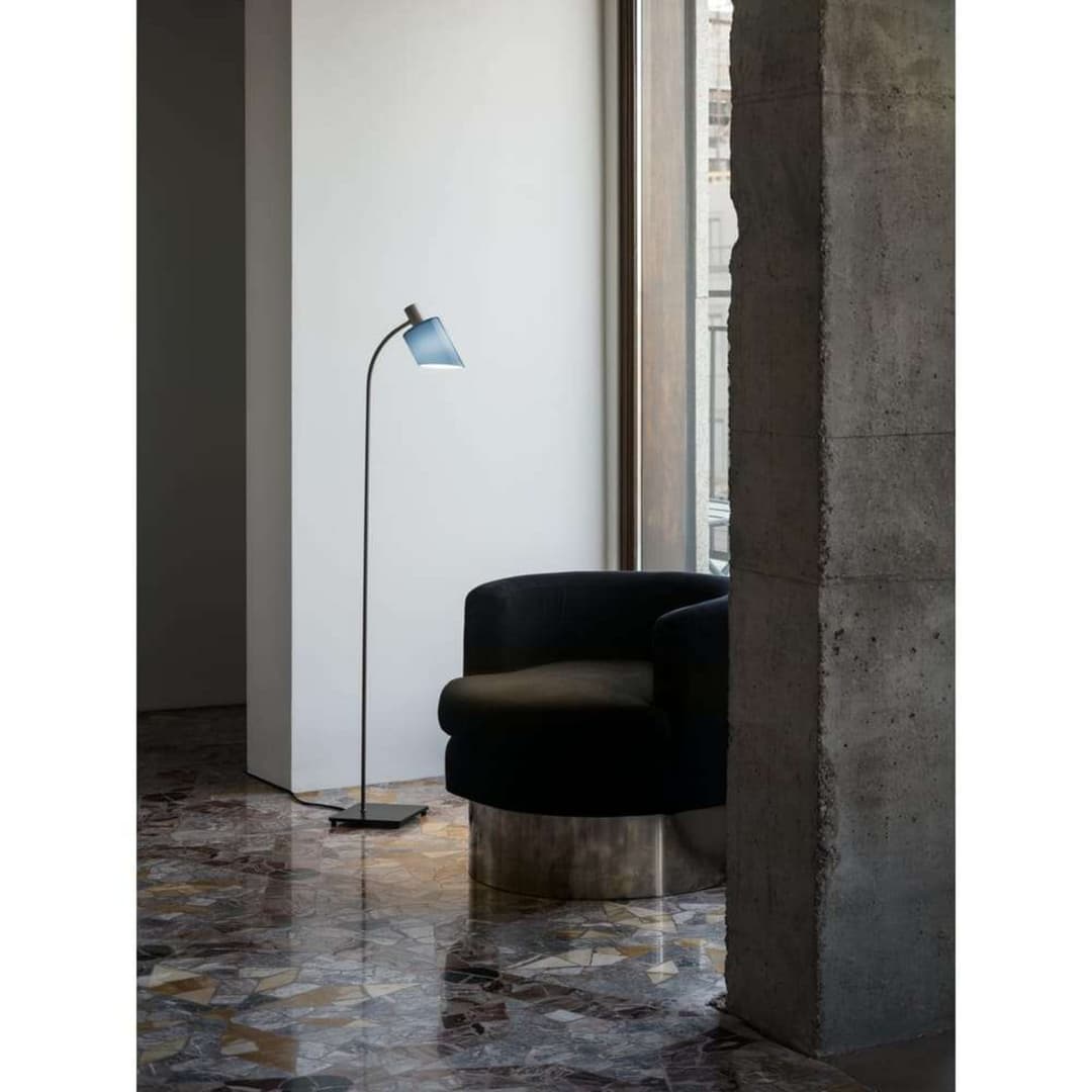 Lampe de Bureau Reading Stehlampe, blau/grau - Nemo Lighting - Wohnzimmer - Metall