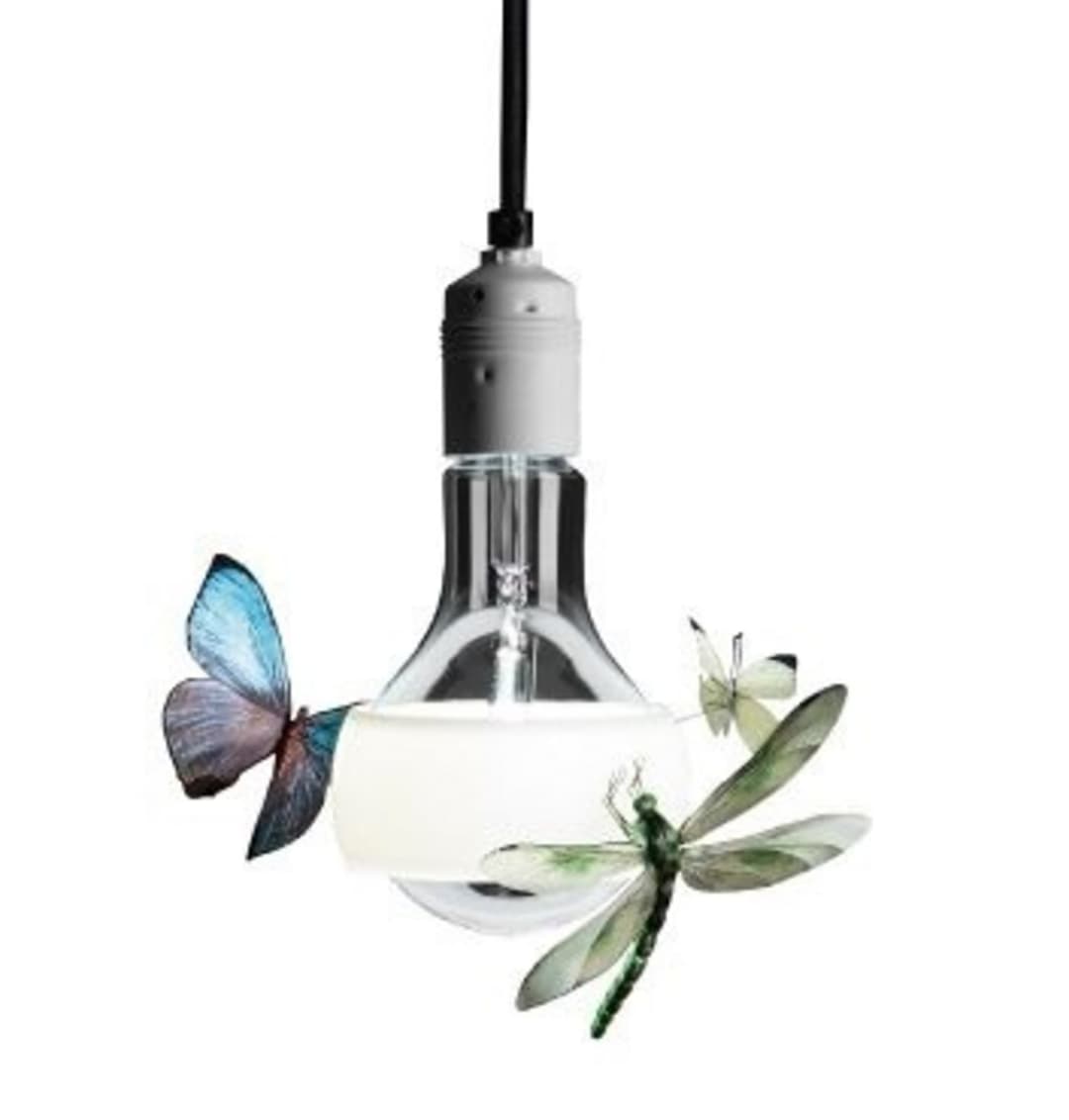 Johnny B. Butterfly Pendelleuchte 420cm White - Ingo Maurer - Wohnzimmer - Glas
