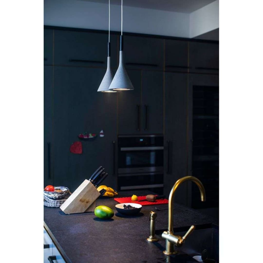 Aplomb Pendelleuchte GU10 Anthracite - Foscarini - Wohnzimmer - Beton