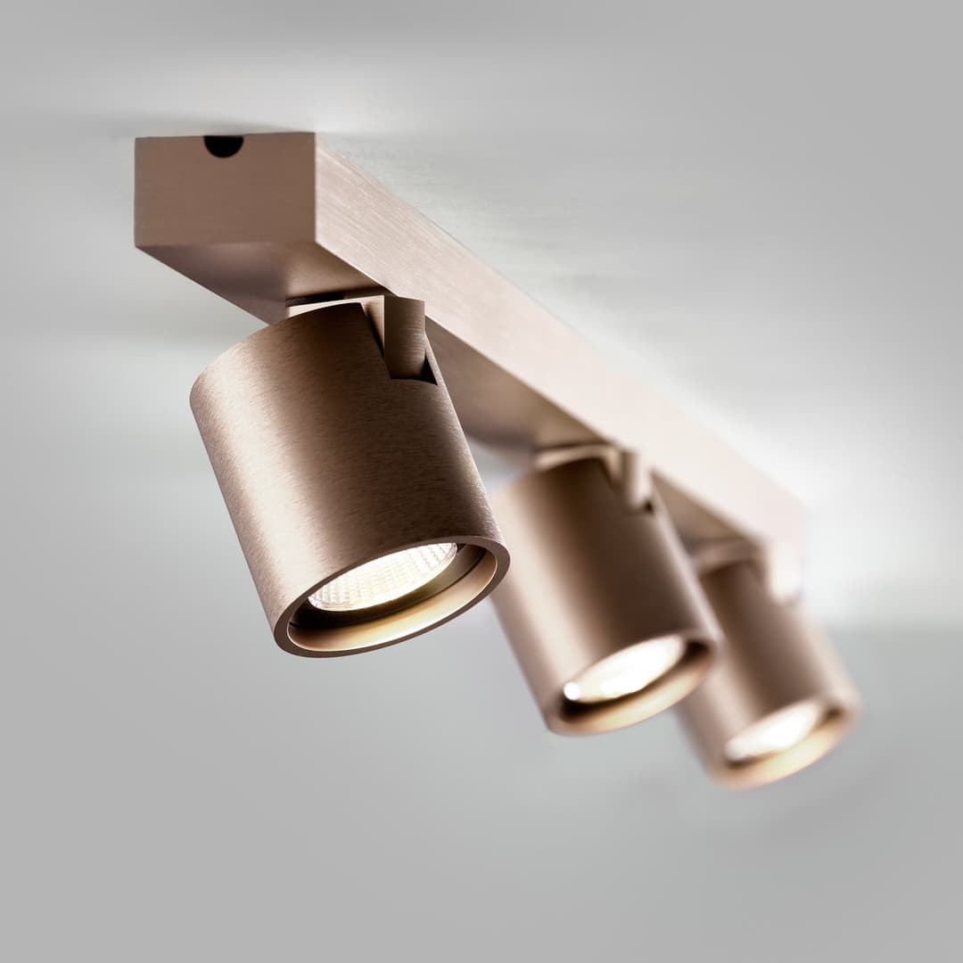 Focus L900 LED-Spot rosegold 90cm, CCT, 3-flg. - Light-Point - Flurbereich - Design - Aluminium - Mehrflammig