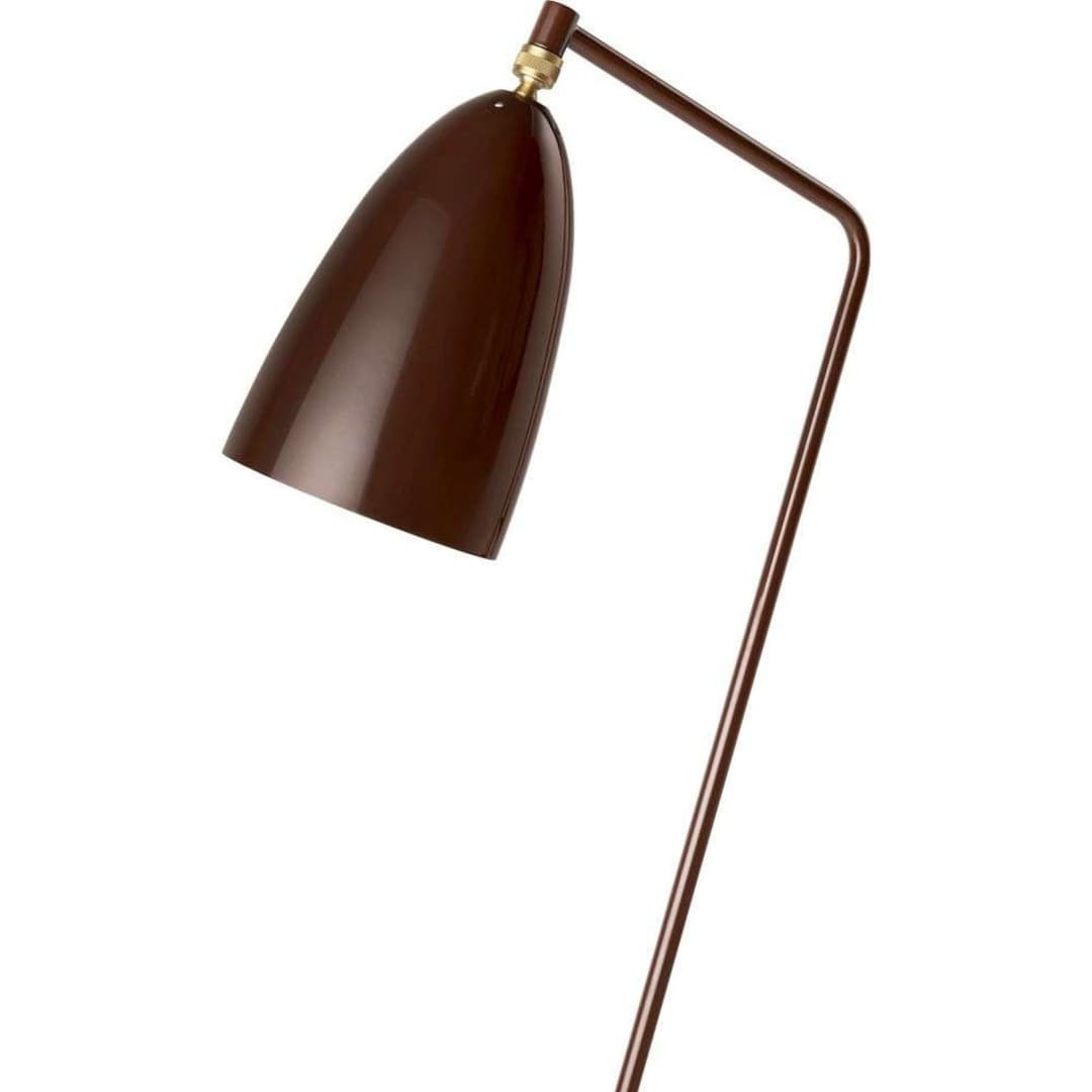 Gräshoppa Stehleuchte Glossy Walnut Brown - GUBI - Wohnzimmer - Metall