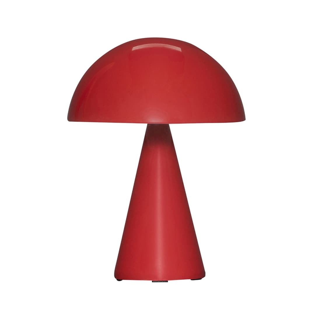 Mush LED-Akku-Tischleuchte, rot, IP44, dimmbar - HÜBSCH - Wohnzimmer - Design - Metall - Einflammig
