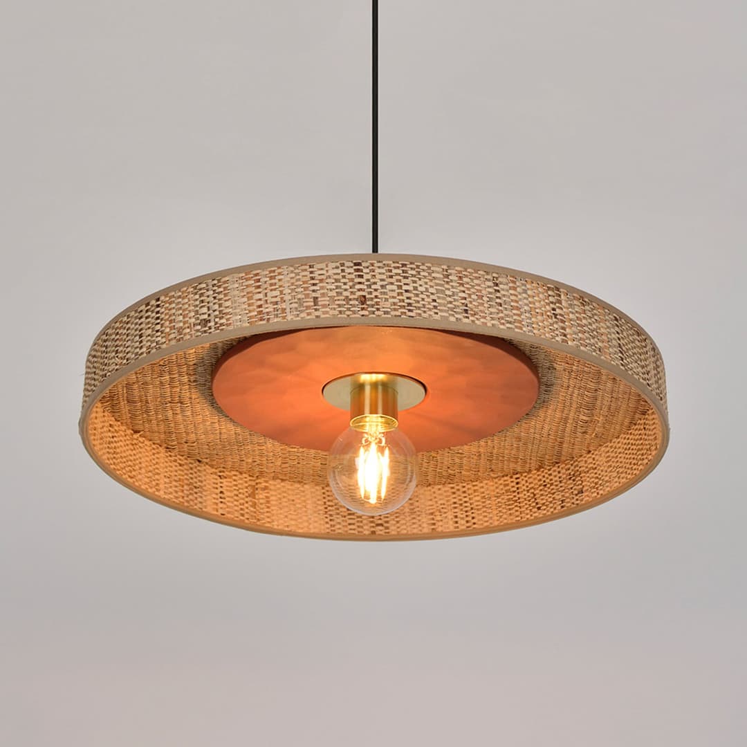 Portinatx Hängeleuchte Ø50cm terracotta - MARKET SET - Wohnzimmer - Design - Keramik - Einflammig
