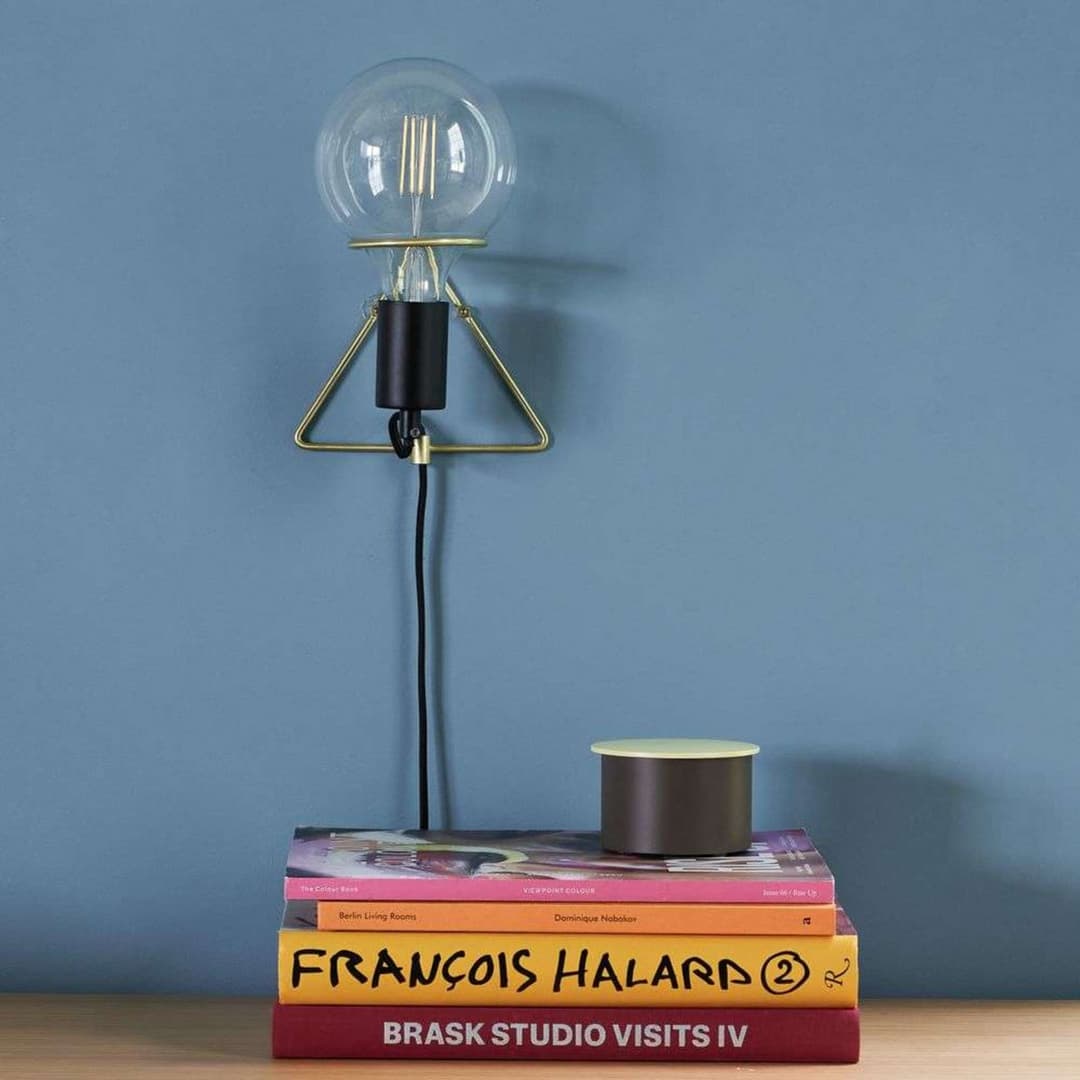 Eureka Wandleuchte Brass/Black - Hübsch - Wohnzimmer - Messing