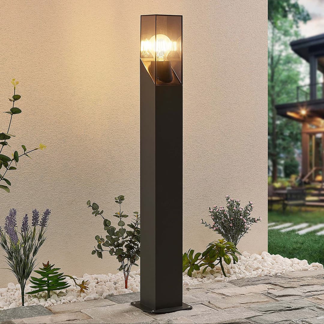 Fiola Außen Gartenleuchte Antracite - Lucande - Terrasse - Modern - Metall - Einflammig