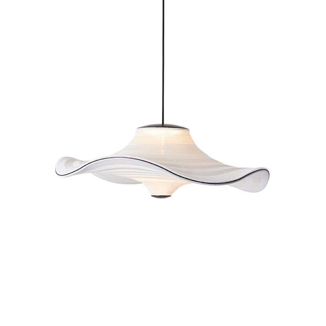 LED-Pendelleuchte Flying Weiß Ø 78 cm - Made By Hand - Schlafzimmer - Stoff / Textil