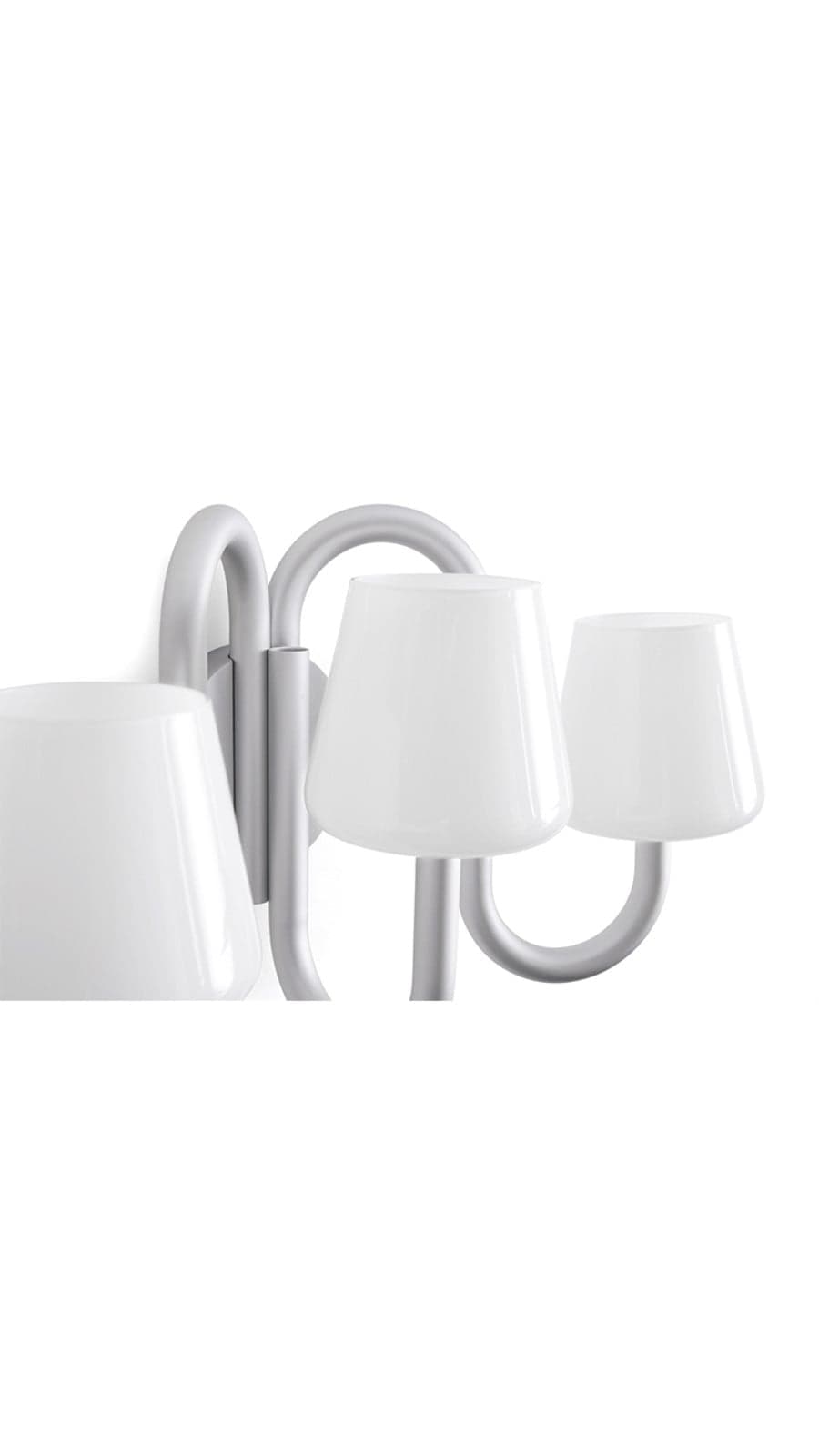 Apollo Sconce Wandleuchte Alu/White Opal - HAY - Wohnzimmer - Aluminium