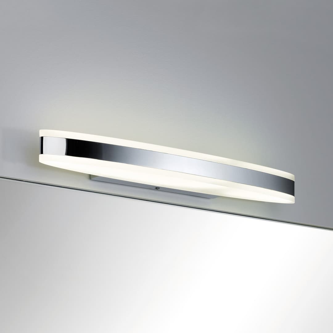 Kuma LED Wandleuchte 9W IP44 Chrom/Weiß - Paulmann - Badezimmer - Modern - Metall - Eckig