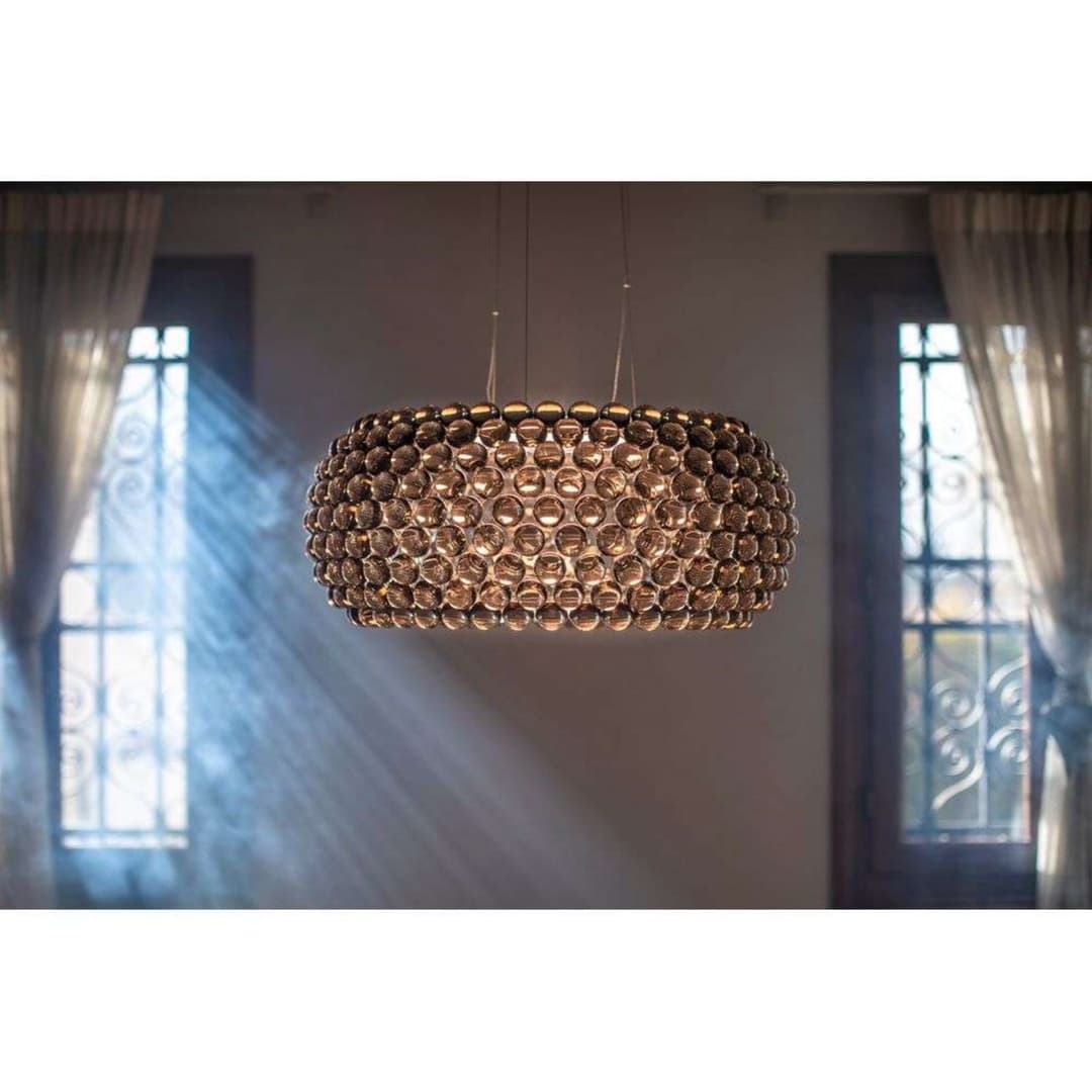 Caboche Plus Grande LED Pendelleuchte Grey - Foscarini - Esszimmer - Glas
