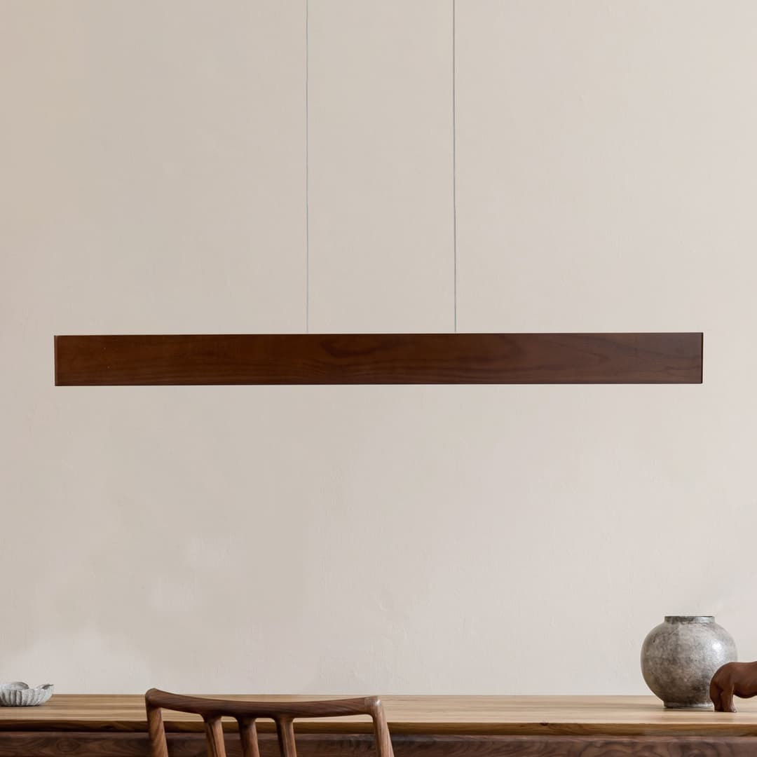 Flora P150 Pendellampe, walnuss braun, 150 cm - Antidark - Esszimmer - Holz