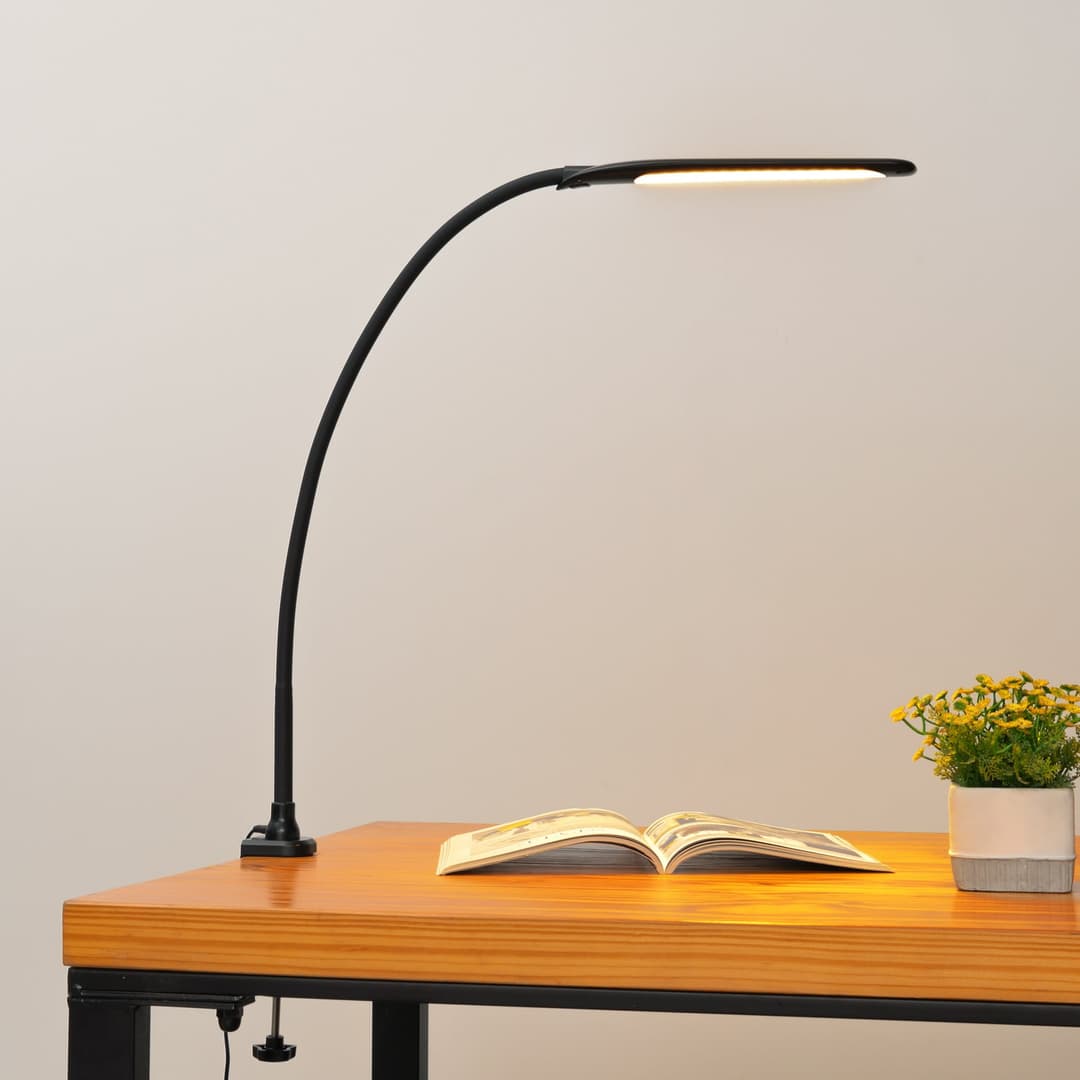 Nilay LED Clip-Lampe CCT Schwarz - Lindby - Arbeitszimmer / Büro - Modern - Metall - Einflammig