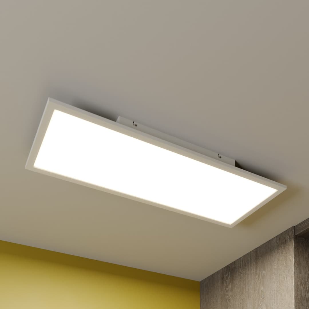 Lindby LED-Panel Luay, 80 x 30 cm, CCT, Remote, dimmbar - Küche - Modern - Kunststoff - Eckig