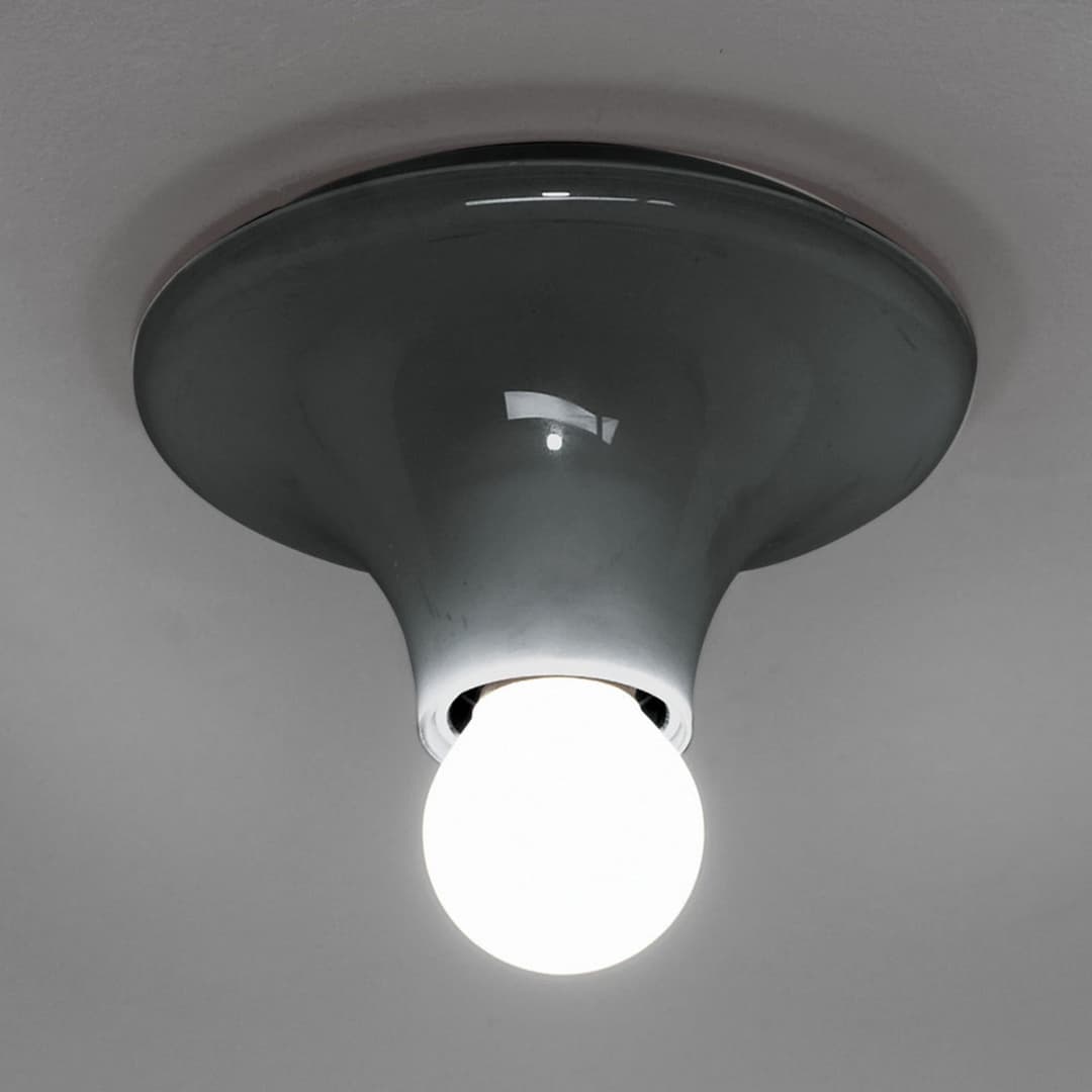 Teti Deckenleuchte/Wandleuchte, anthrazit, Ø14 cm - Artemide - Wohnzimmer - Design - Kunststoff - Rund