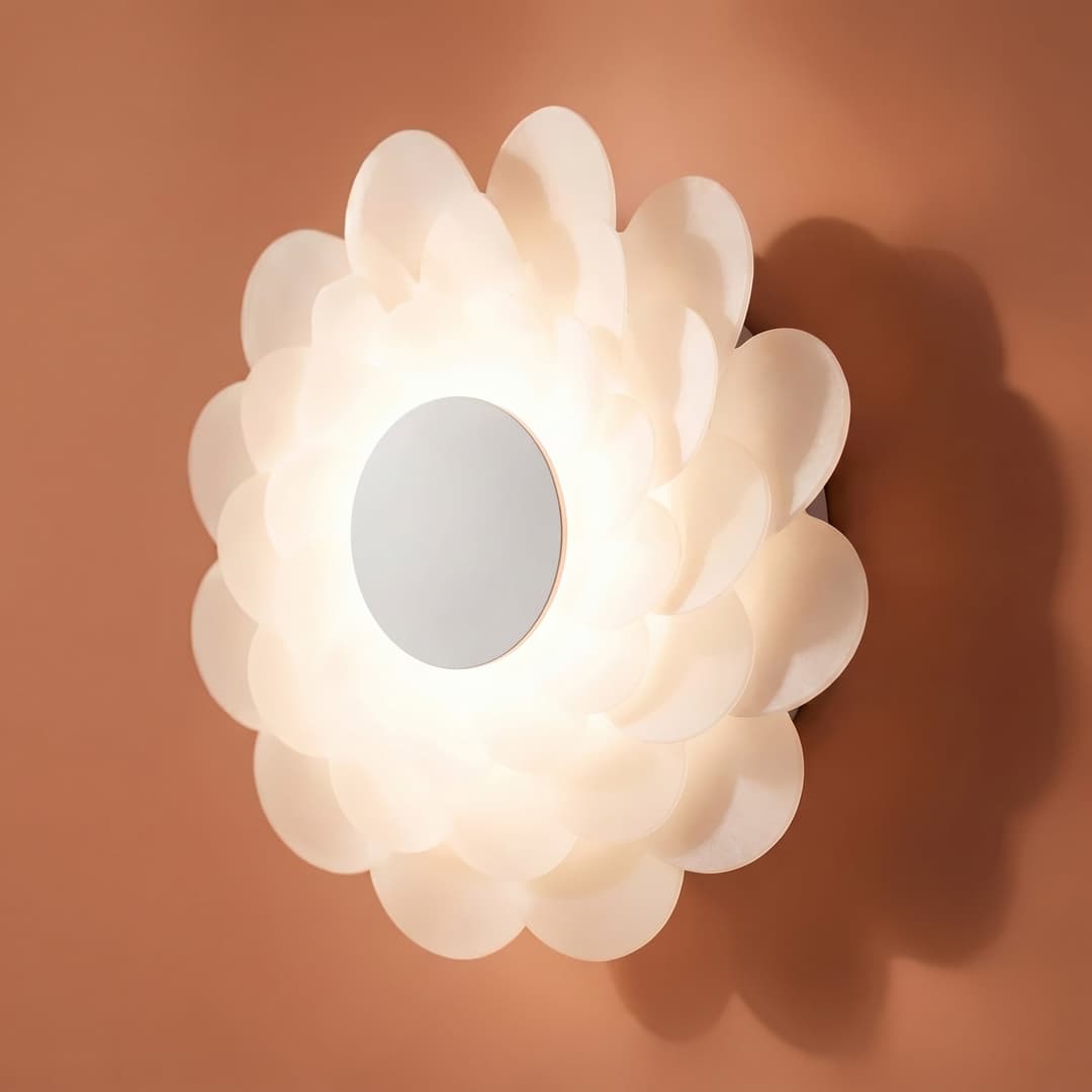 Bloem LED-Wandleuchte, weiß, Ø 40 cm, 3-step-dim, Kunststoff - Lucande - Wohnzimmer - Modern - Rund