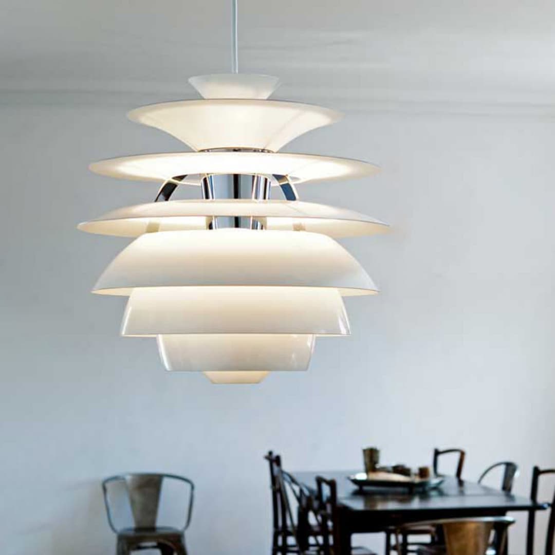 PH Snowball Pendelleuchte White - Louis Poulsen - Wohnzimmer - Design - Metall - Einflammig