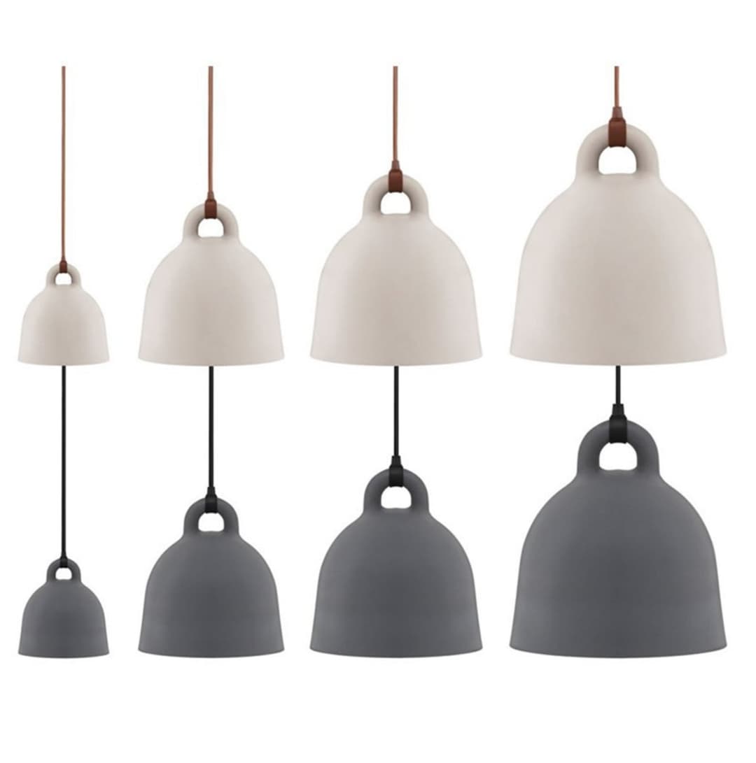 Bell Pendelleuchte Small Sand - Normann Copenhagen - Wohnzimmer - Aluminium