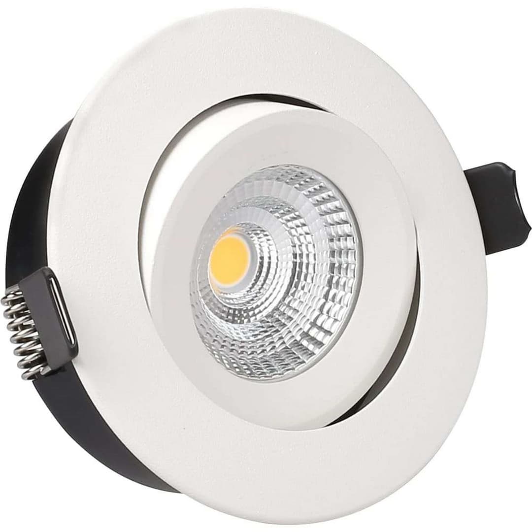 Downlight Spotlight 7W 3000K Tilt Weiß - Antidark - Wohnzimmer - Metall