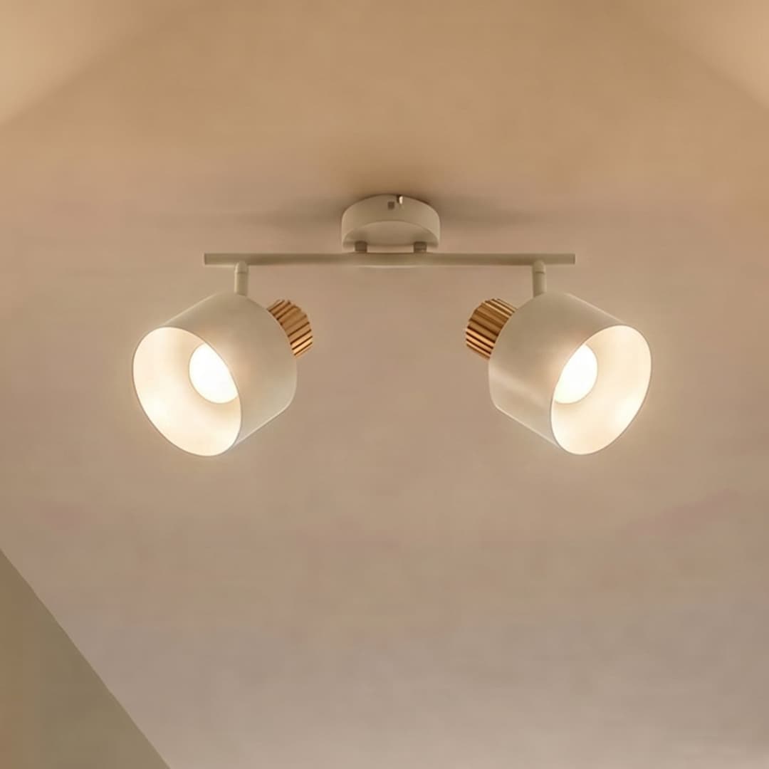 Lenja Deckenstrahler, E14, beige, zweiflammig, Metall - Lindby - Wohnzimmer - Modern - Mehrflammig