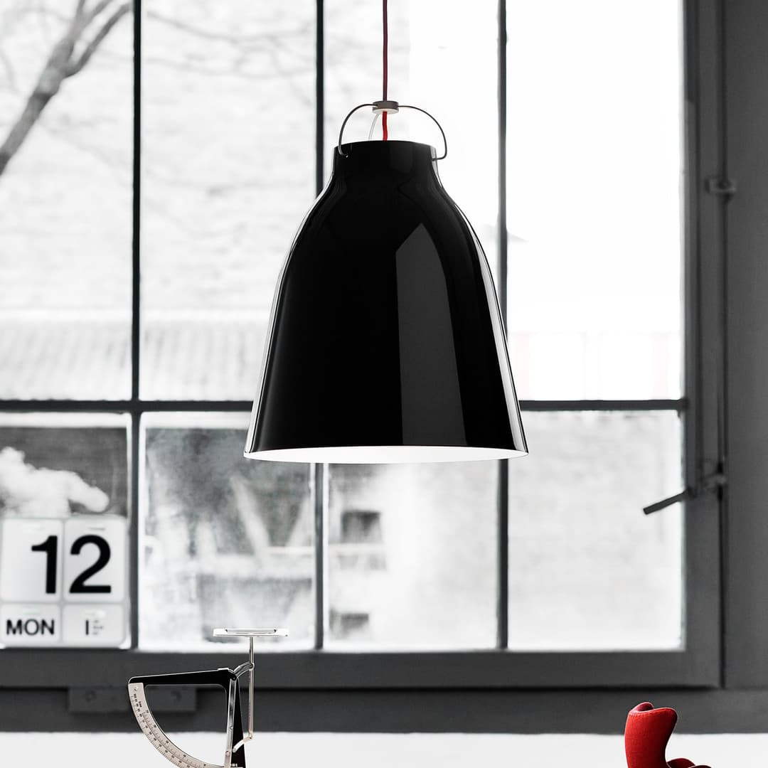 Caravaggio™ P3 Pendelleuchte Schwarz - Fritz Hansen Caravaggio P3 - Wohnzimmer - Design - Metall - Einflammig
