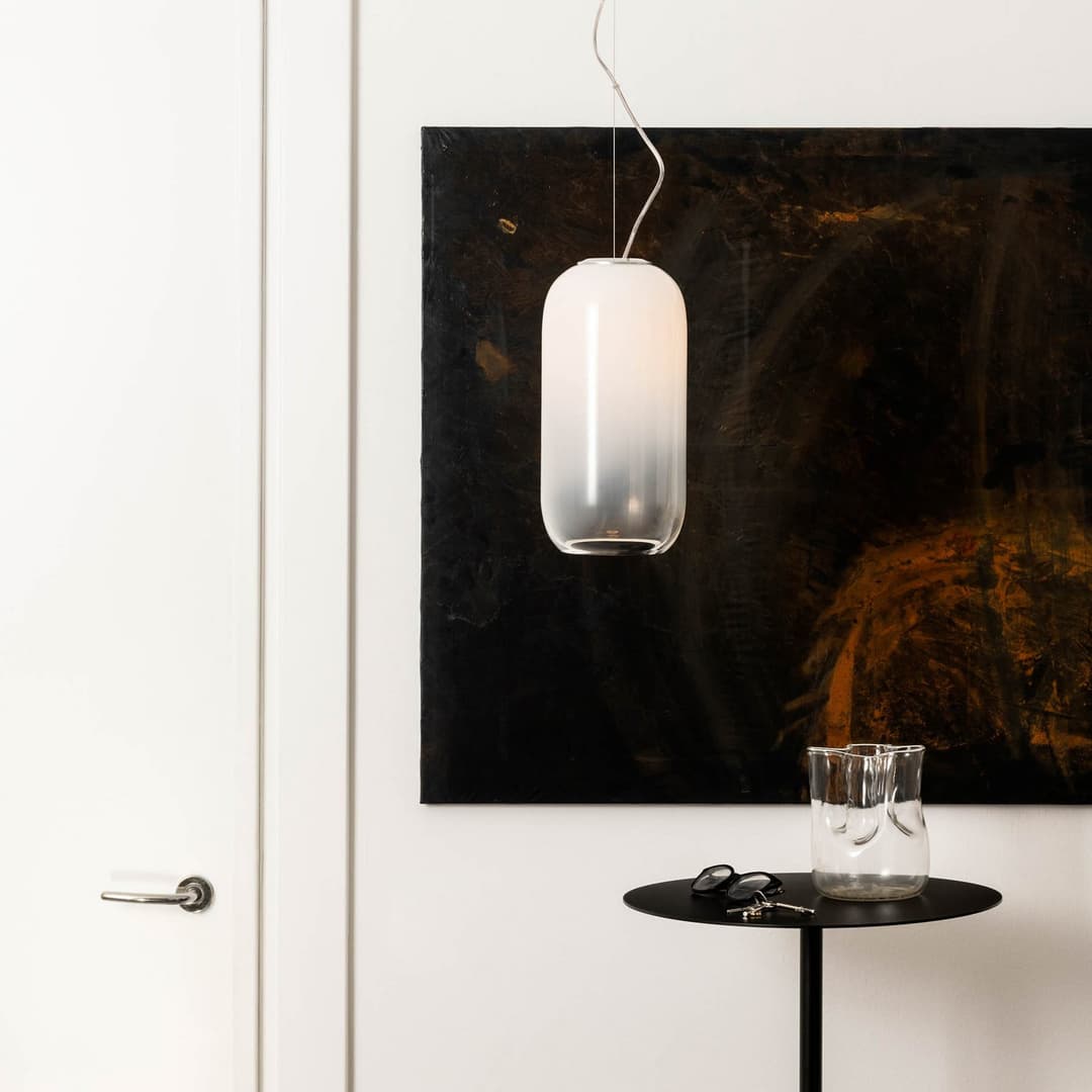 Gople Mini Pendelleuchte White/White - Artemide - Wohnzimmer - Design - Glas - Einflammig