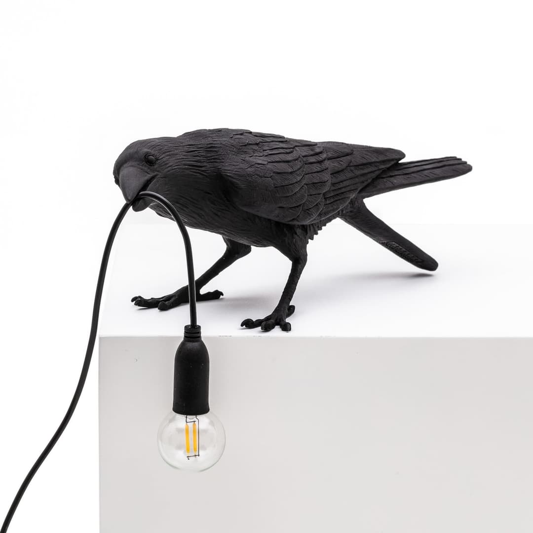Bird Lamp Playing Tischleuchte Schwarz - Seletti - Wohnzimmer - Design - Kunststoff