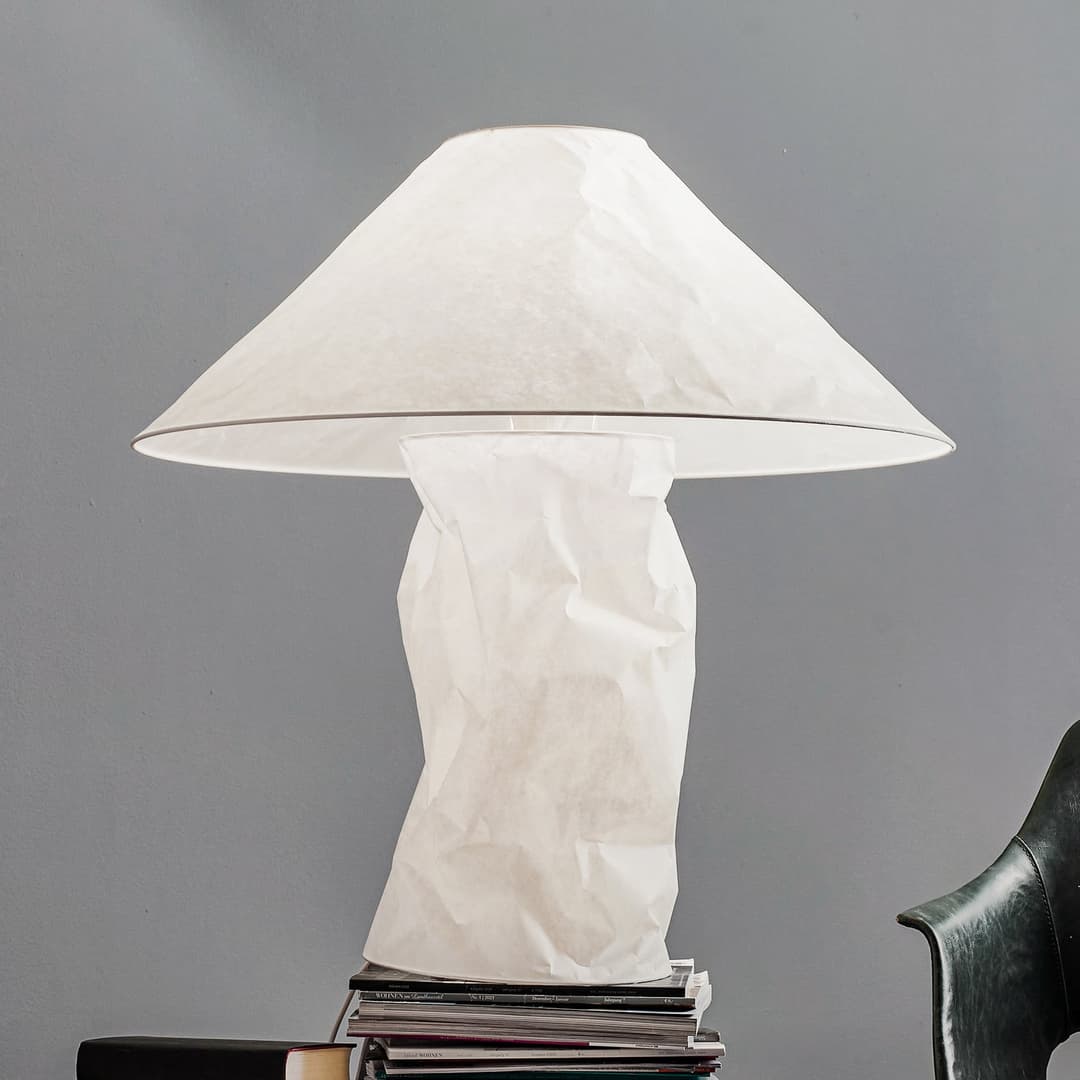 Lampampe Tischleuchte - Ingo Maurer - Wohnzimmer - Design - Papier / Karton - Mit Schirm