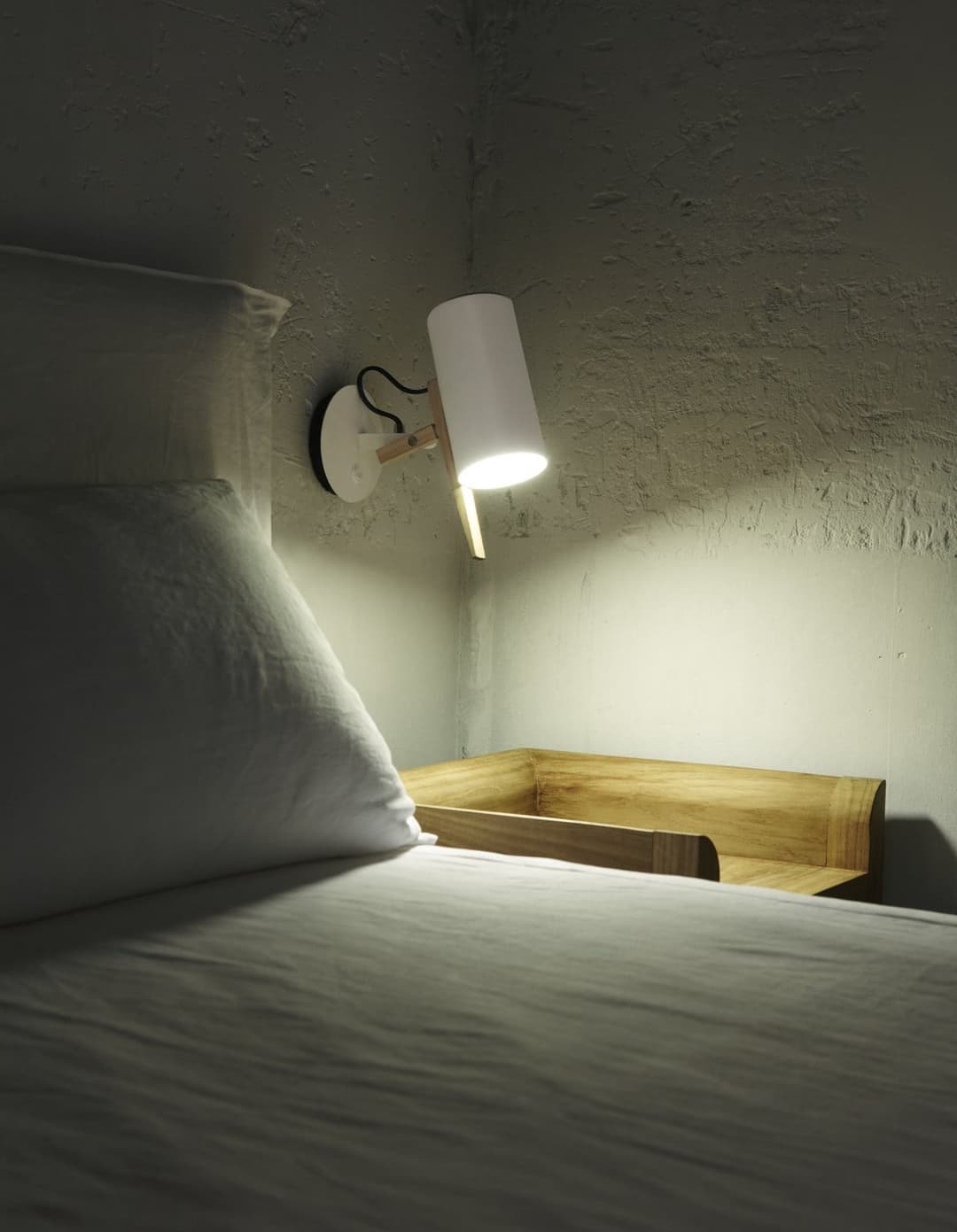 Scantling Wandleuchte Weiß - Marset - Schlafzimmer - Metall