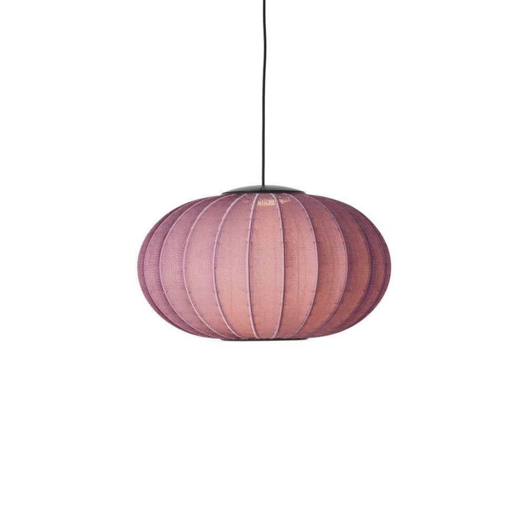 Knit-Wit 57 Oval LED Pendelleuchte Burgundy - Made By Hand - Schlafzimmer - Stoff / Textil