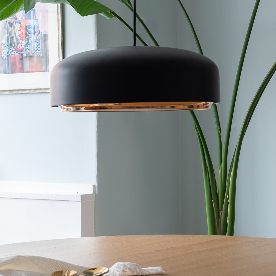Hazel Pendelleuchte Mini, schwarz, Ø40 cm - UMAGE Hazel Medium - Wohnzimmer - Design - Metall - Einflammig