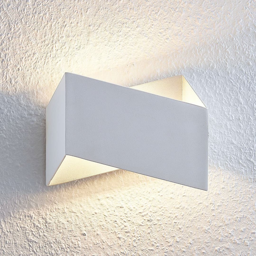 Assona Wandleuchte White/Silver - Arcchio - Wohnzimmer - Modern - Metall - Eckig