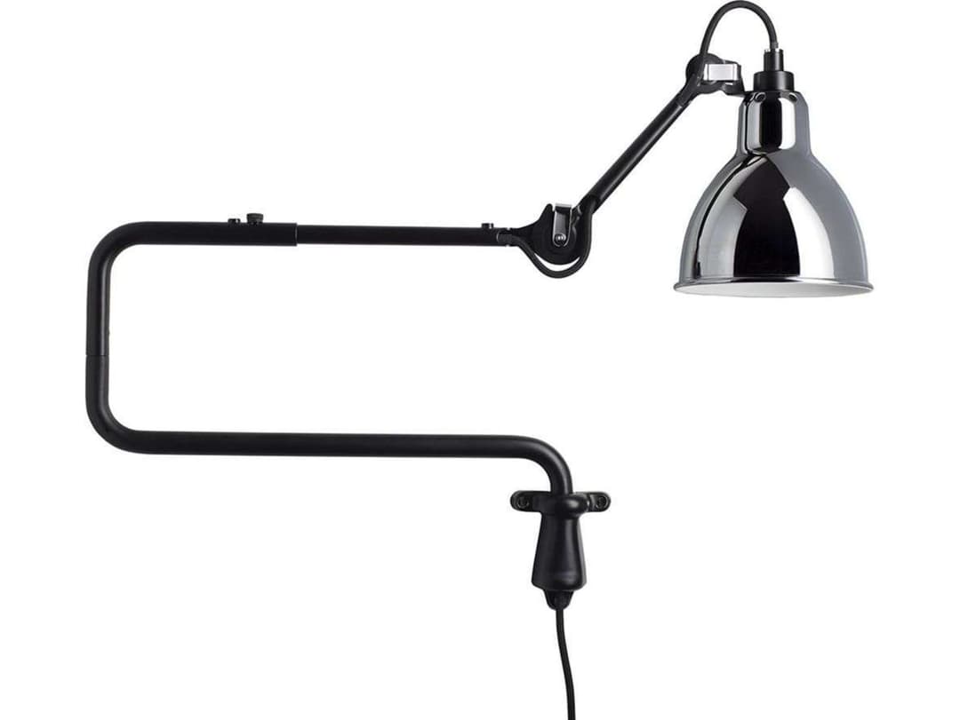 Lampe Gras 303 Wandleuchte, chrom - DCW - Wohnzimmer - Metall