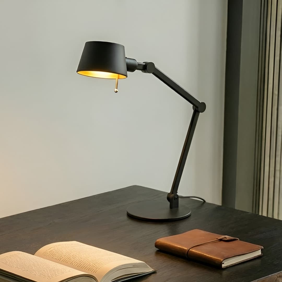 Silka Tischleuchte Black - Lucande - Arbeitszimmer / Büro - Modern - Metall - Einflammig